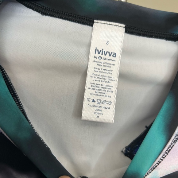 Ivivva size 8 brand new water you up to rashie swim shirt with UV protection - Picture 3 of 5